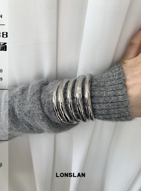 LONSLANACC金属宽版重工手镯