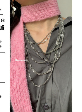 LonslanAcc小众多层拼接叠层项链