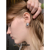 LONSLAN ACC 2025ss简约小众圆球设计耳环耳钉