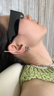 LONSLAN 简约日常串珠金属珠珠质感耳钉 ACC