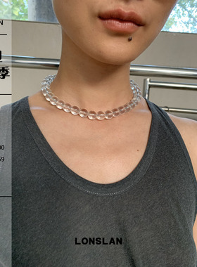 LONSLAN ACC 2025ss夏日清透感透明珠珠磁吸扣项链