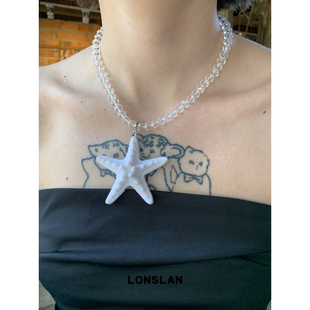 夸张海星透明串珠锁骨链小众项链 2025SS海岛度假个性 LONSLAN ACC