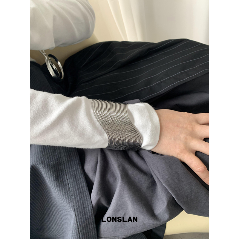 LONSLANACC金属宽版叠层手镯