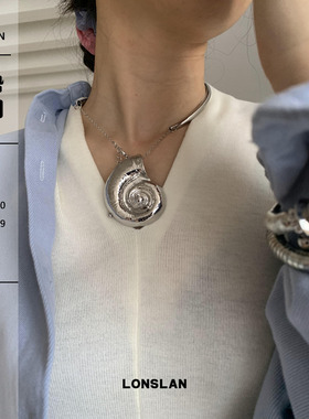 时髦造型质感吊坠项链