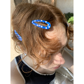 2025ss LONSLAN ACC 可爱俏皮蓝色波点BB夹吸晴发卡