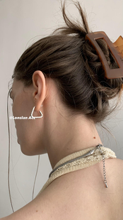 叠层三角形质感拼接耳饰耳环 百搭简约款 LONSLAN ACC