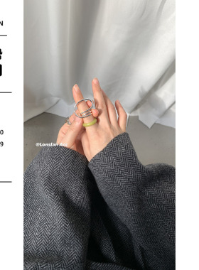 LonslanAcc叠带美绿色戒指组合