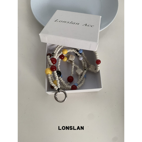 LONSLAN ACC 2025ss彩色串珠时尚挂链手机挂件穿搭小装饰