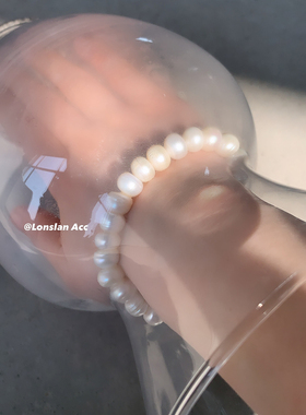 LONSLAN奶白珍珠手链发圈