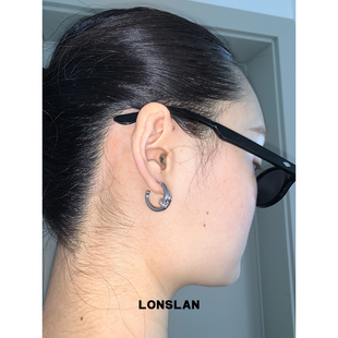 设计感钉子造型镶钻轻奢ins风耳饰 2025ss个性 LONSLAN ACC