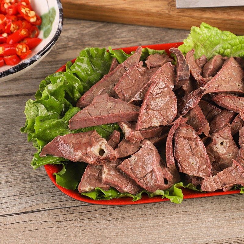 【直播间现切】当日小黄牛牛肺新鲜全熟原切原味牛肝牛肺牛心