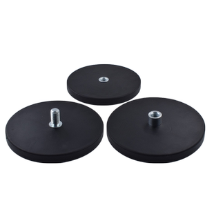 包胶磁铁车灯磁力底座软胶磁性吸盘强磁钢磁石包胶橡胶吸盘1个