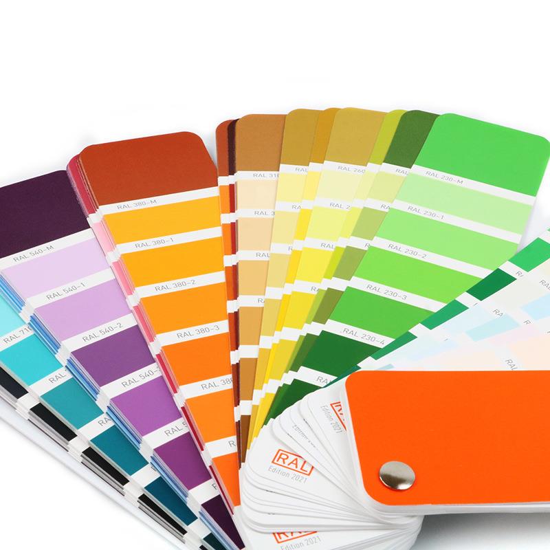新版RAL劳尔RAL色卡E3实色/金属色490种颜色油漆涂料色卡RAL-E3