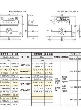 中村数显式扭力检测仪日本KANON力矩测试仪扭矩检测器KDTA-2000SV