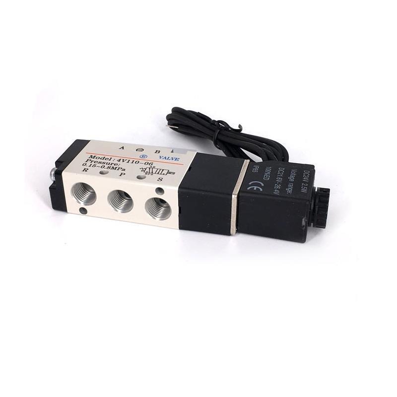 亚德客电磁阀4V110-06/M5-I出线式AC/DC 12V/24V/220V/110V