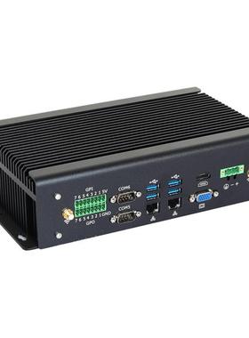 十代酷睿i7 10870H嵌入式无风扇工控主机双网口三显视觉检测电脑