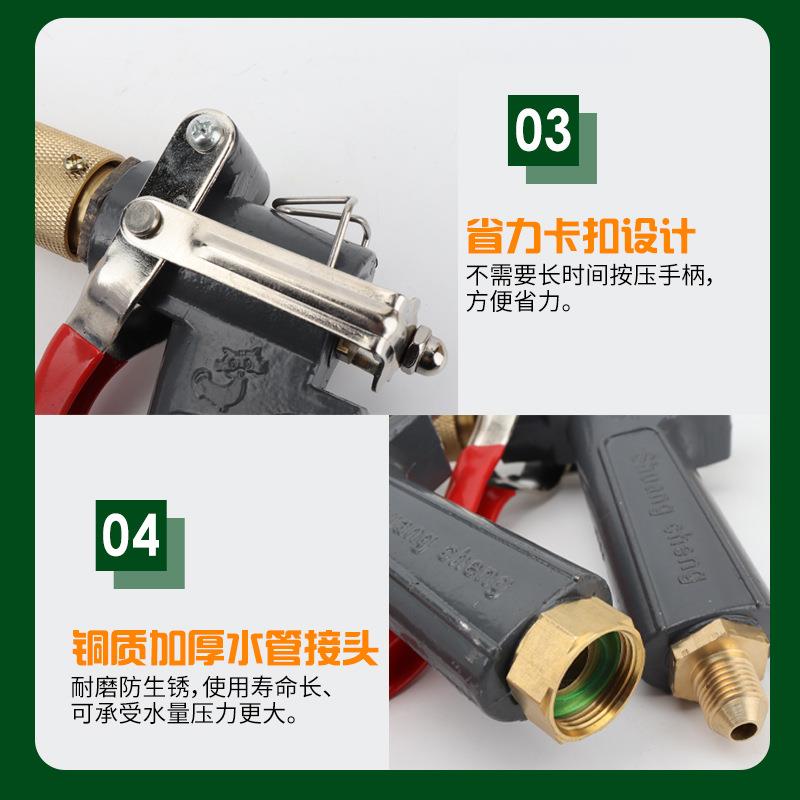 加厚水枪多功能洗车机泵水枪头55/58/280/380清洗机高压喷头喷枪