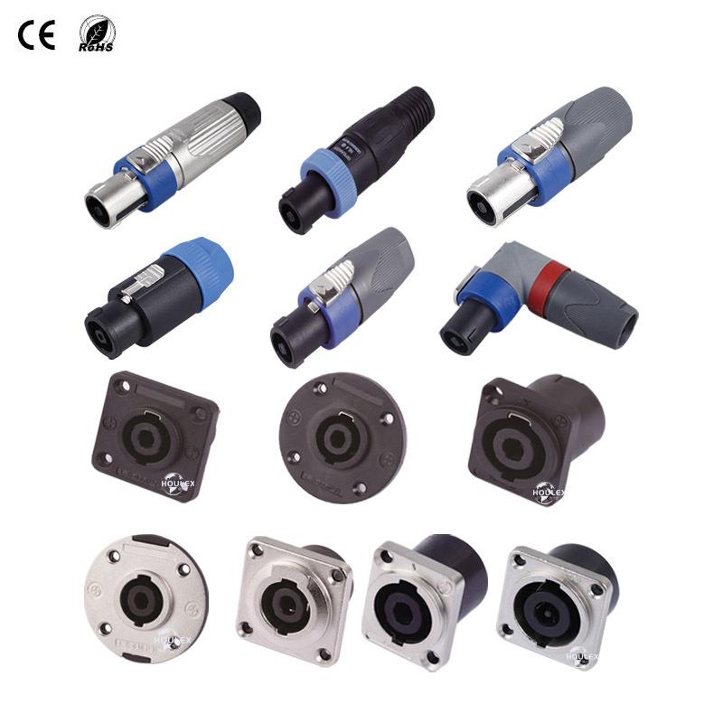 XLR卡侬插头插座 具有分断能力的高电流容量30A 250V LL4FC