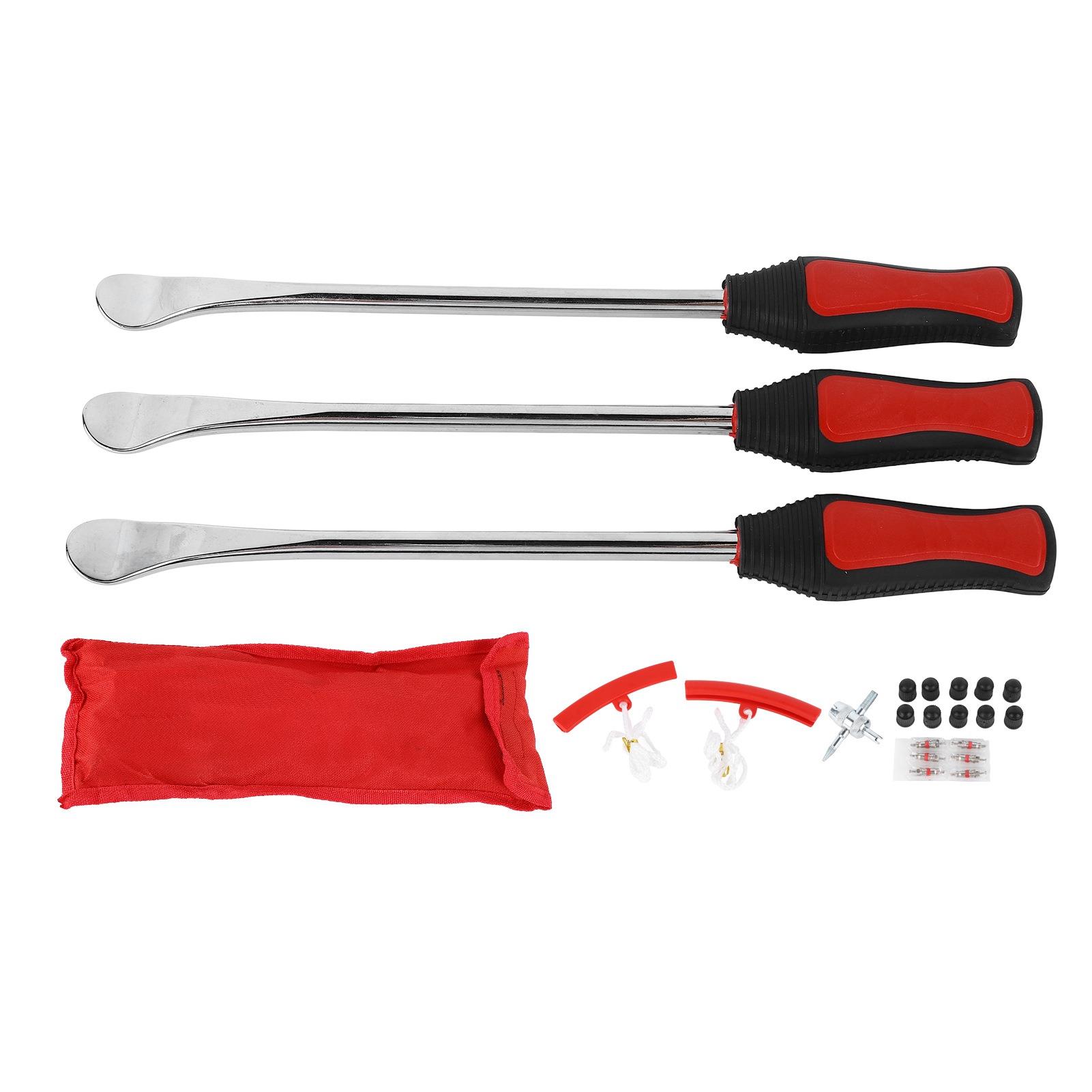 电动车自行车补胎工具套装便携多功能轮胎撬棍撬棒撬杠20件套