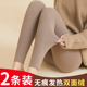 2025紧身双面德绒发热秋裤 女内穿秋冬保暖羊毛蚕丝打底护膝衬线裤