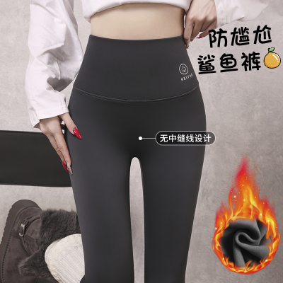 秋冬女内外穿薄绒鲨鱼裤收腹提臀