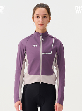 RR秋冬季防风保暖骑行服风衣上衣女款反光女士公路自行车紧身长袖