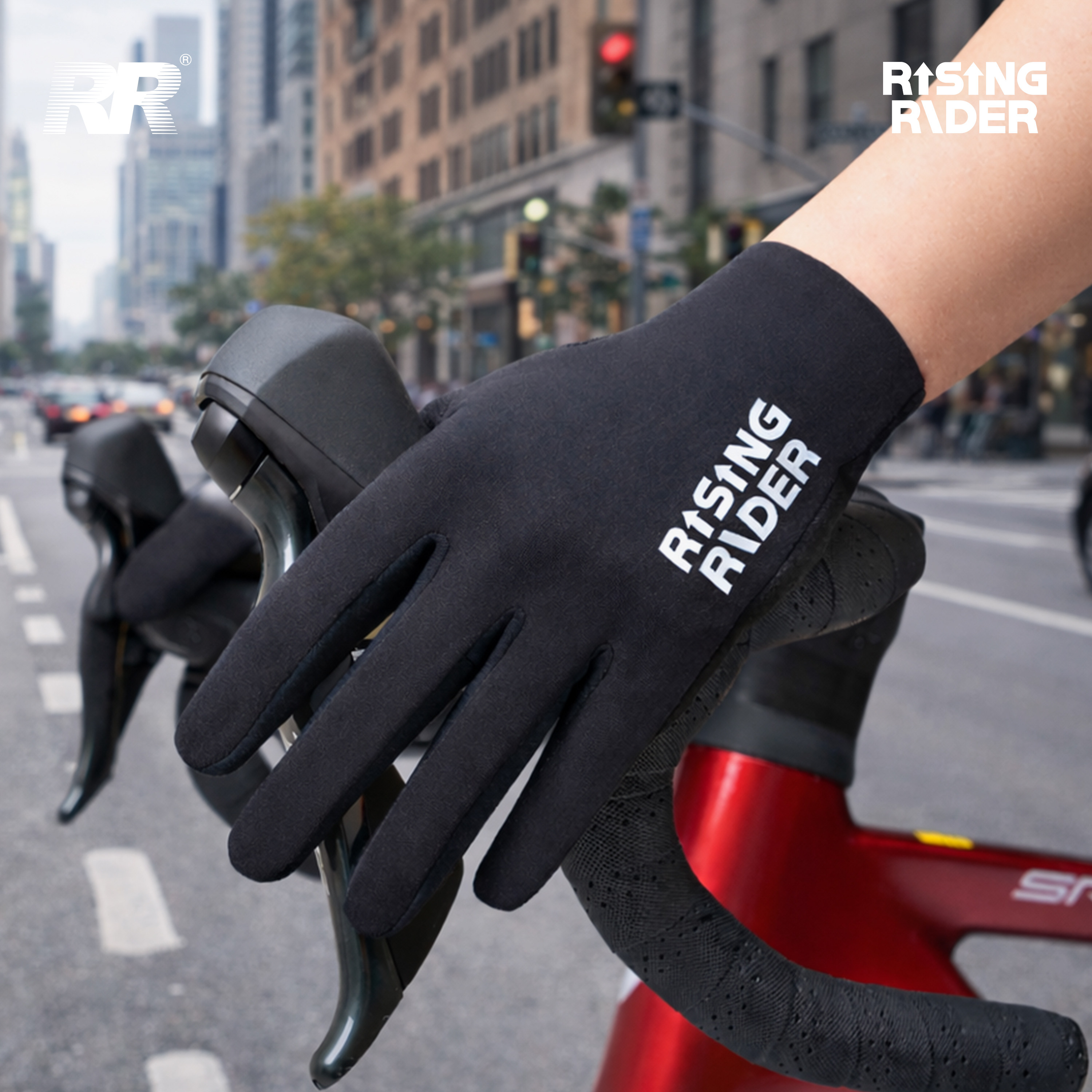 RR2025新款骑行长指掌垫手套秋冬男女保暖减震抓绒公路自行车触屏,自行车/骑行装备/零配件,自行车手套,淘宝优惠券,粉丝福利购,淘宝优惠卷