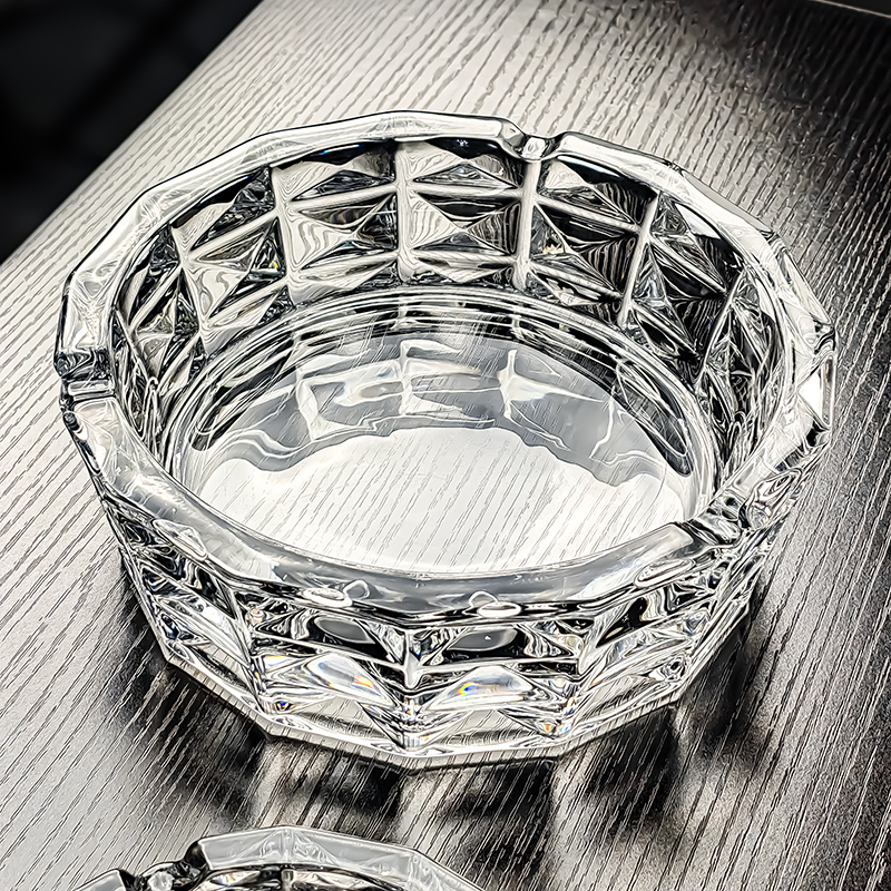 2025新款水晶玻璃烟灰缸超大号
