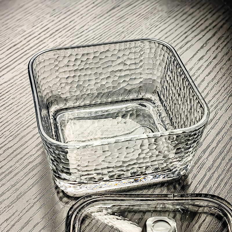 2025新款水晶玻璃碗方形点心碟