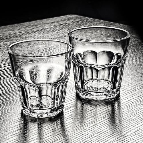 hongli泓丽钢化玻璃杯酒杯水杯茶杯白酒啤酒八角杯子鸿丽洪丽泓利