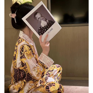 睡衣女春秋款冰丝长袖高级感可外穿气质新款秋季薄款家居服套装