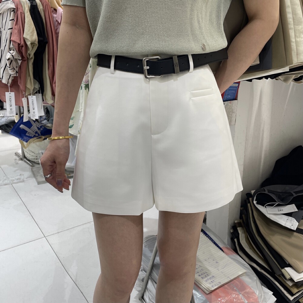 XIBEIER希贝尔短裤女2025夏季薄款高腰阔腿a字裤韩版百搭西装裤子