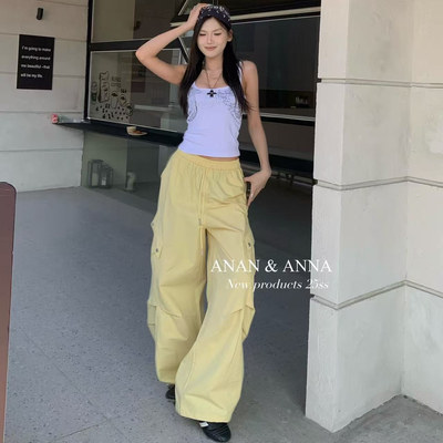ANAN美式街头风潮流阔腿工装裤女