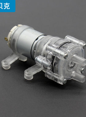 R385隔膜泵黑色五头胶抽水机 diy微型茶具机 6V-12V 直流水泵水管