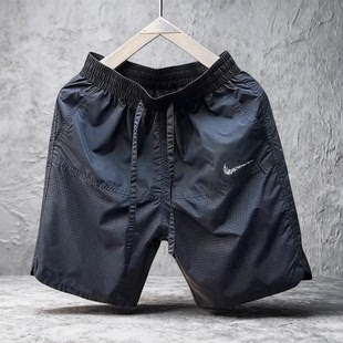 打孔透气五分中裤 运动速干裤 男夏高端休闲沙滩裤 奥特莱斯潮牌短裤