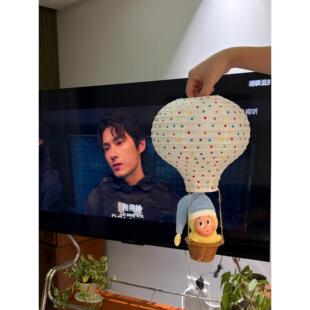 【家居好物】热气球空中吊饰公仔玩偶收纳展示架客厅装饰摆件挂饰