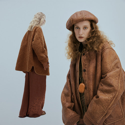 半圆原创两面穿外套水洗环保皮