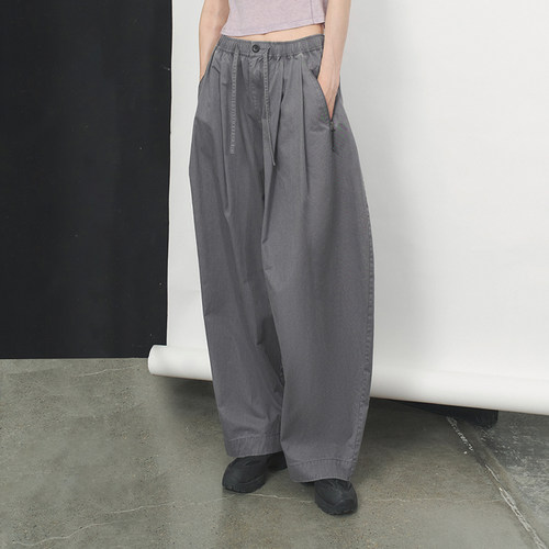 纯棉 半圆女装2025[运动]秋季宽松廓形休闲裤子女气球弯刀裤长裤