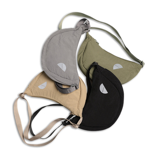 半圆原创设计包包2025冬季新款精选四色反光烫标户外运动感简约