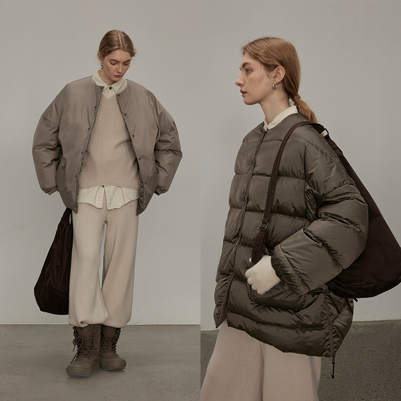 双面正反两穿白鸭半圆设计师女装2025冬季运动感短款轻薄羽绒服女
