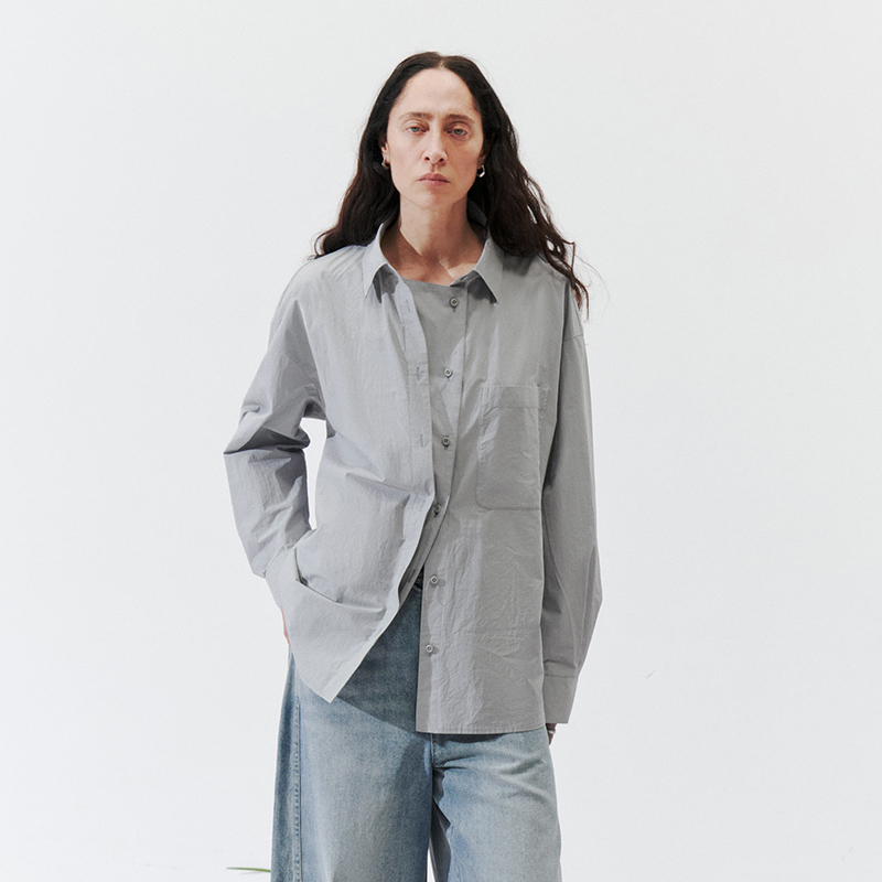 匹马棉面料 半圆女装[文艺]2025春休闲优雅衬衫女上衣小众设计感