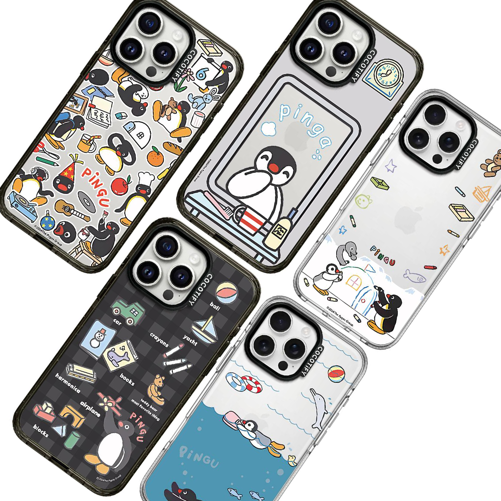 COCOTiFY联名Pingu幸运鹅贴纸17Pro适用iPhone15ProMax苹果16Pro网红明星可爱卡通磁吸手机