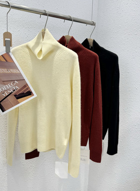 12.4 冬季新款 LN-98098韩版高定无缝100山羊绒高领打底