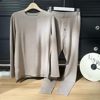 貂绒蚕丝男士保暖套装