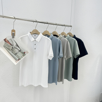 清凉丝光珠地男士POLO衫