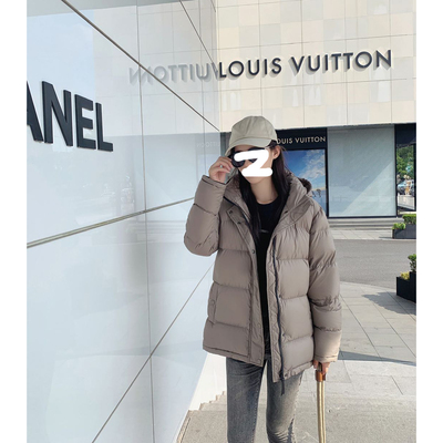 白鹅绒加厚连帽鹅绒服外套