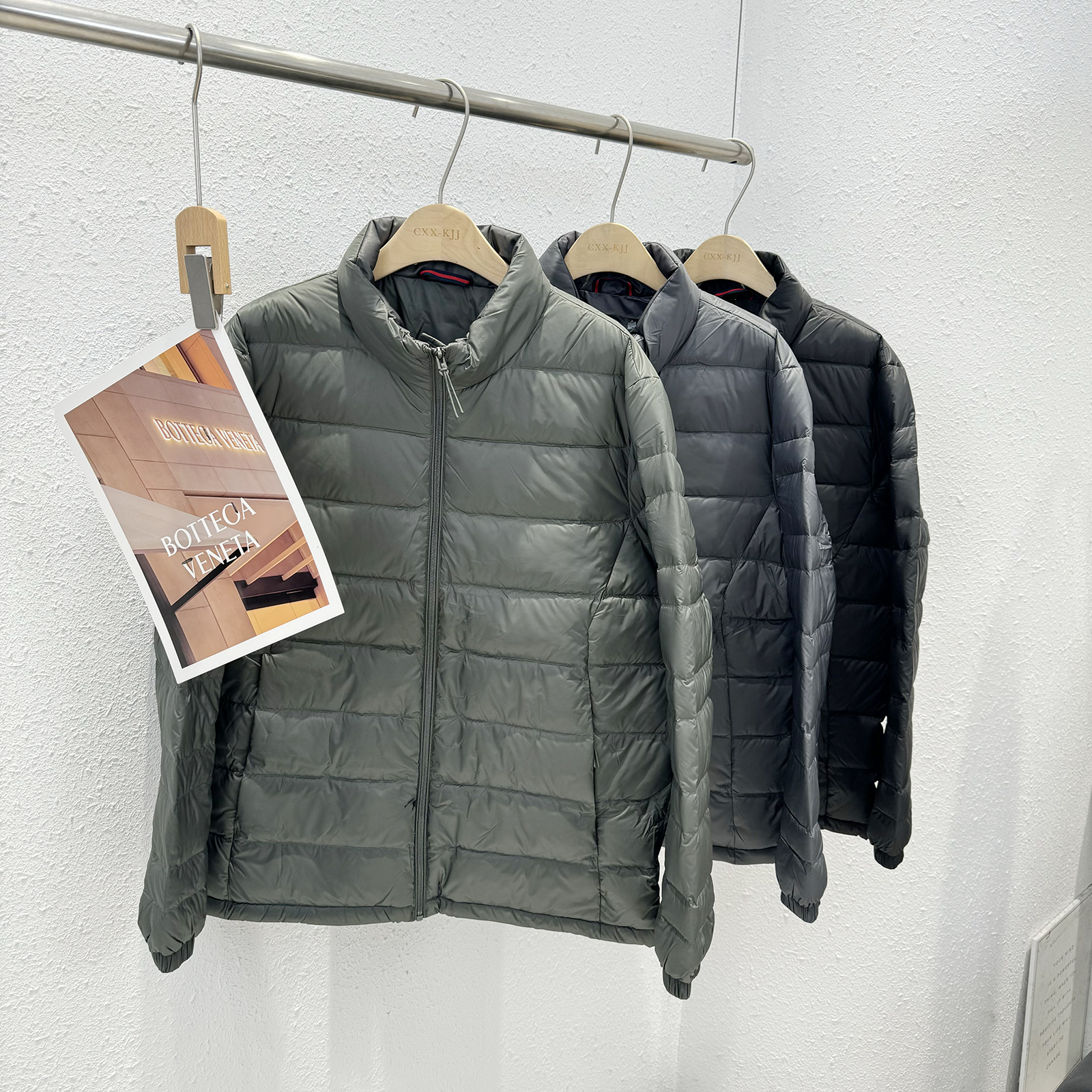 绗线立领男士轻便羽绒服