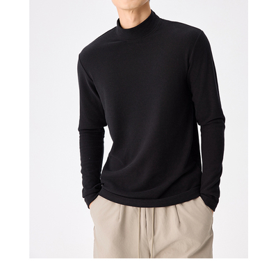 男士德绒中领保暖打底衫