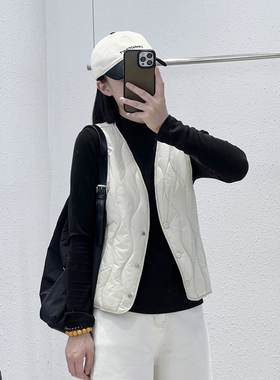 10.2 福利 AFN-2302欧货90白鸭绒简约绗线百搭打底羽绒马甲