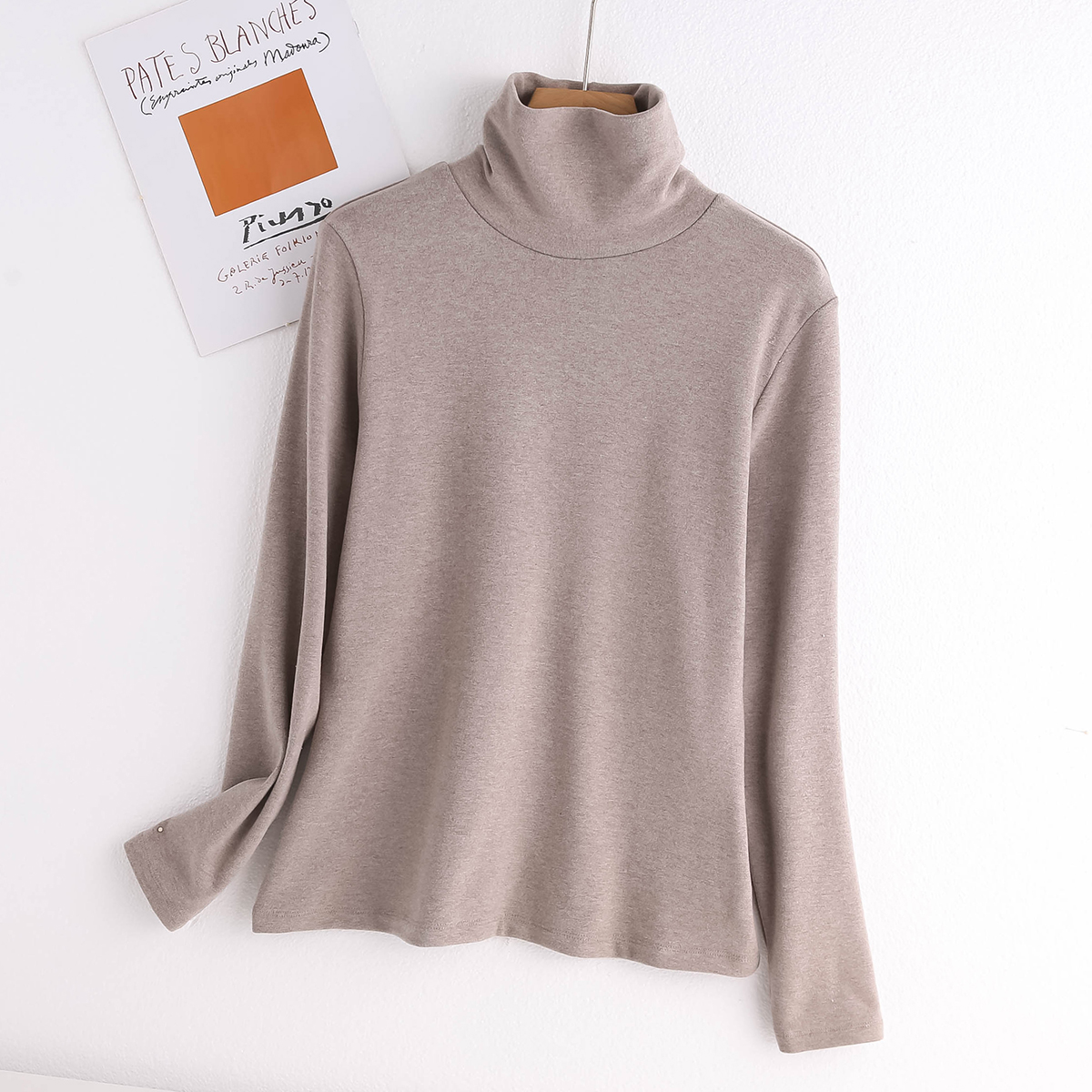 加厚慕斯双面绒高领保暖打底衫